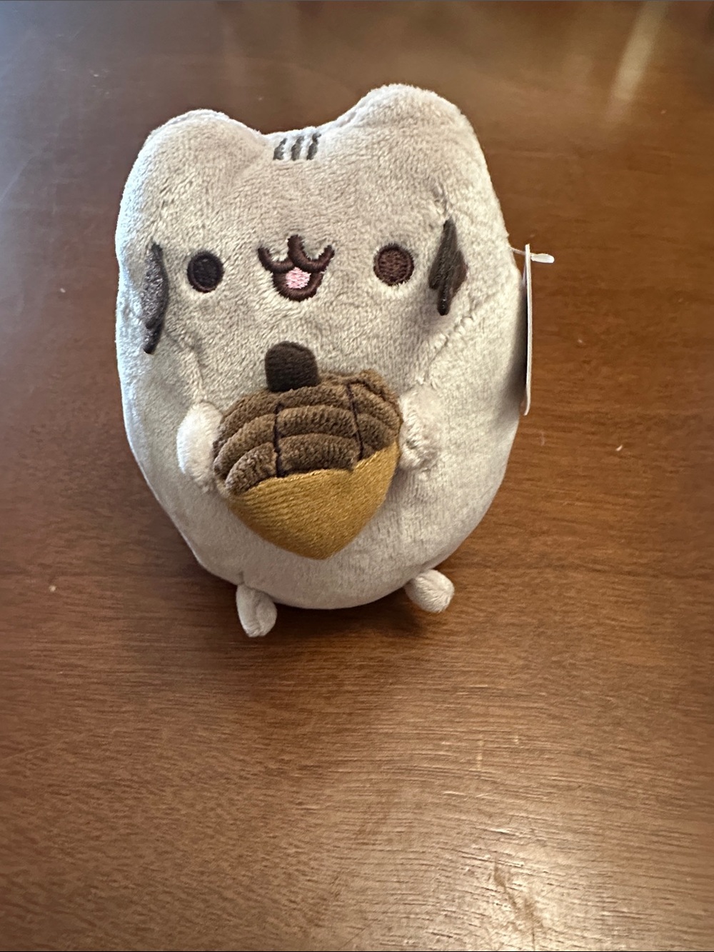 Gund Pusheen the Cat Plush holding an Acorn Fall